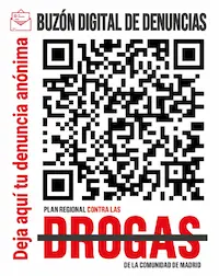 Código QR del buzón digital de denuncias anónimas del Plan Regional contra las Drogas